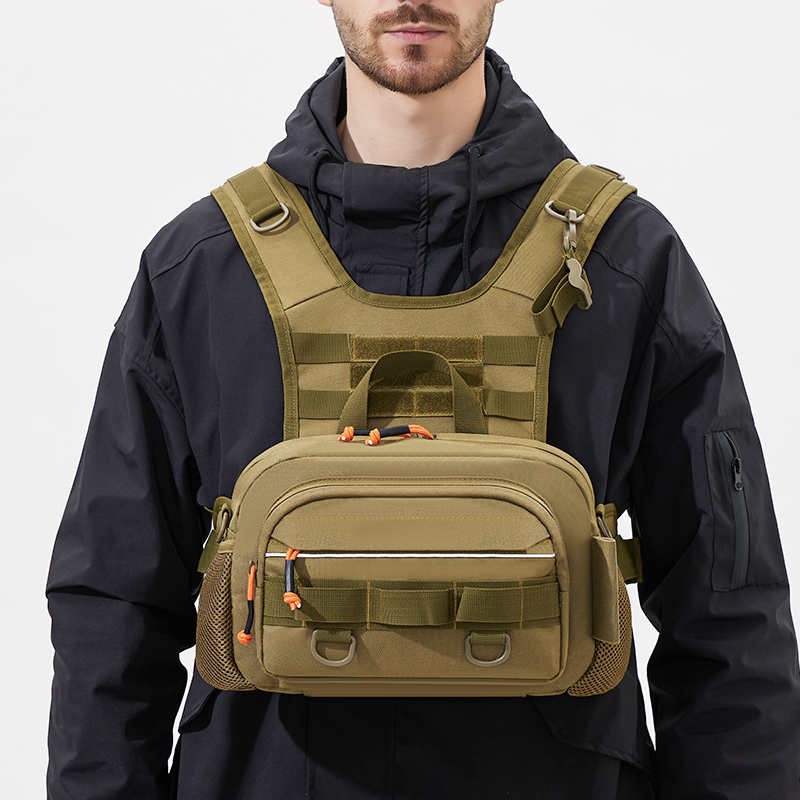 Fishing Backpack - Men Chest Bag Tactical Fishing Backpack
