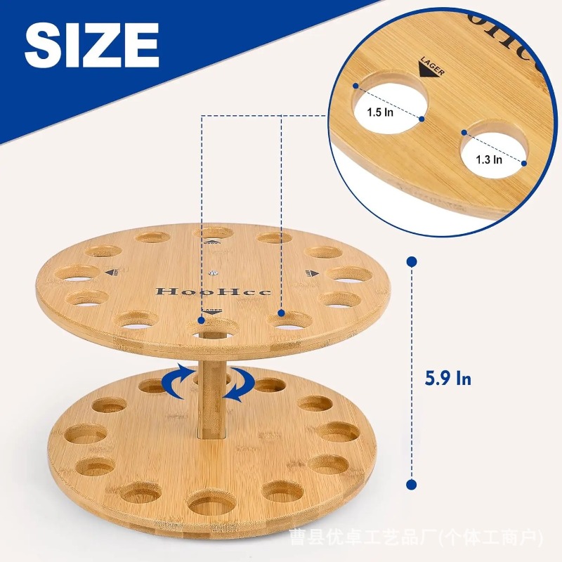 Round Solid Wood Fishing Rod S - Fishing Equipment Storage review and price