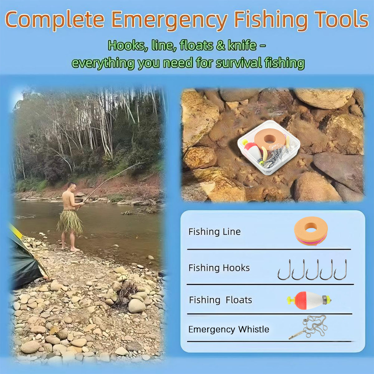 Portable Emergency Fishing Gea - Fishing Equipment Storage review and price