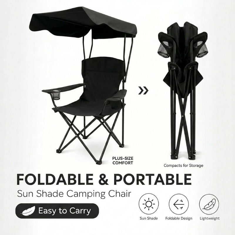 Outdoor Camping Chair With Awn - Fishing Equipment Net review and price
